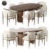 EVA FABRIC DINING CHAIR AND TABLE-RH - Thumbnail 1
