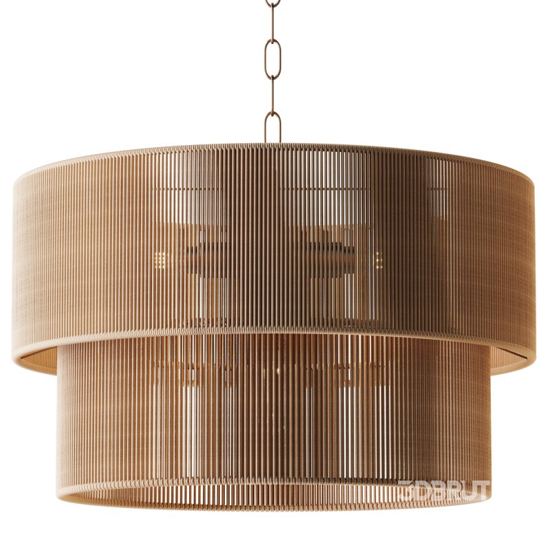 5-Lights Hand-Woven Rattan Pendant Light Image 3