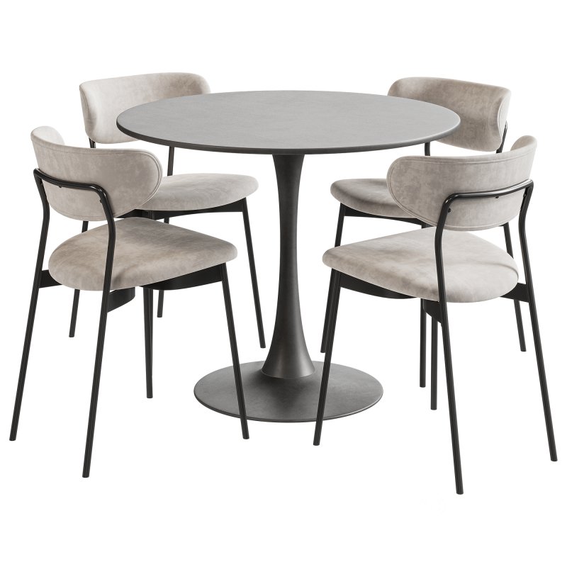 Alex chair and Tulip Rupert table set 5 Image 3