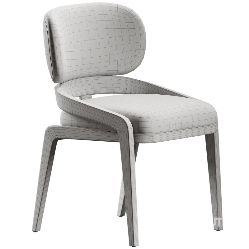 Scandinavian solid wood dining chair Image 5