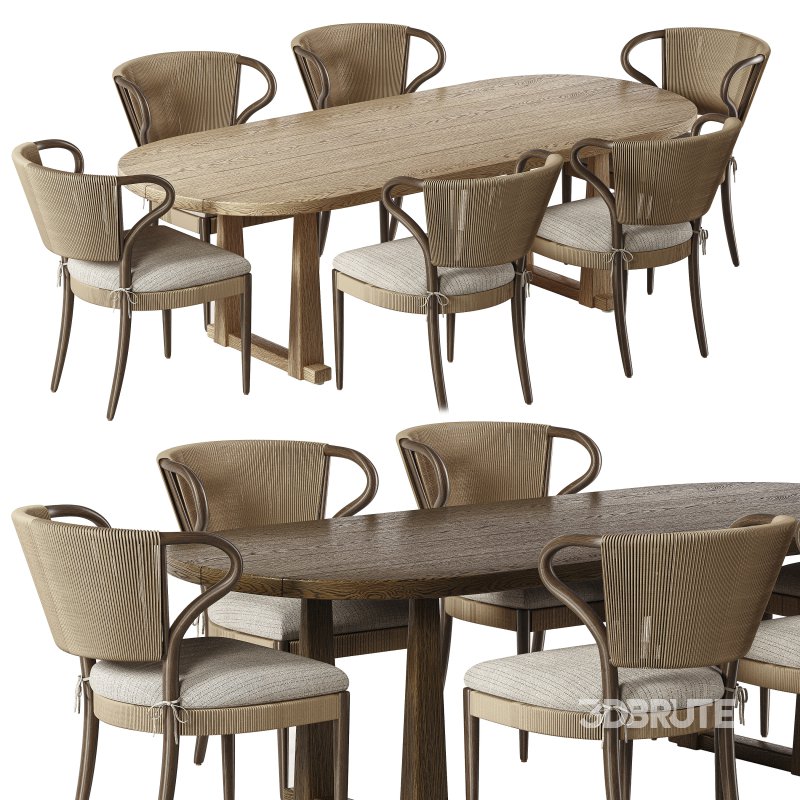 Amira Armless Dining Chair & Ayla Dining Table Image 3