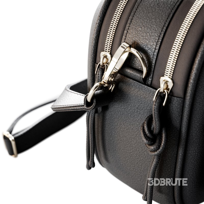 Black leather bag for women Image 7