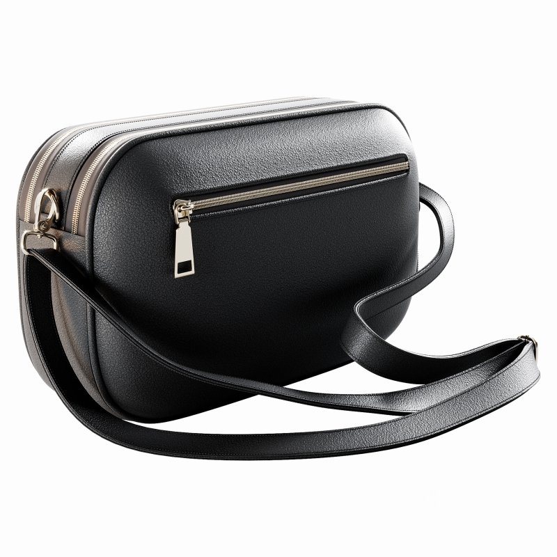 Black leather bag for women Image 8