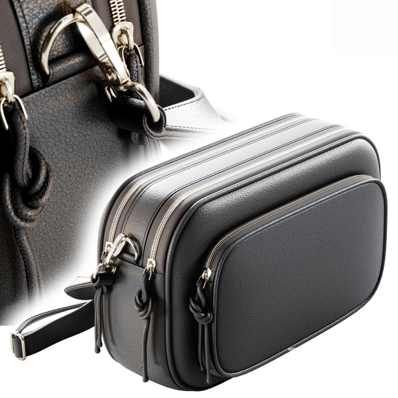 Black leather bag for women Image 4
