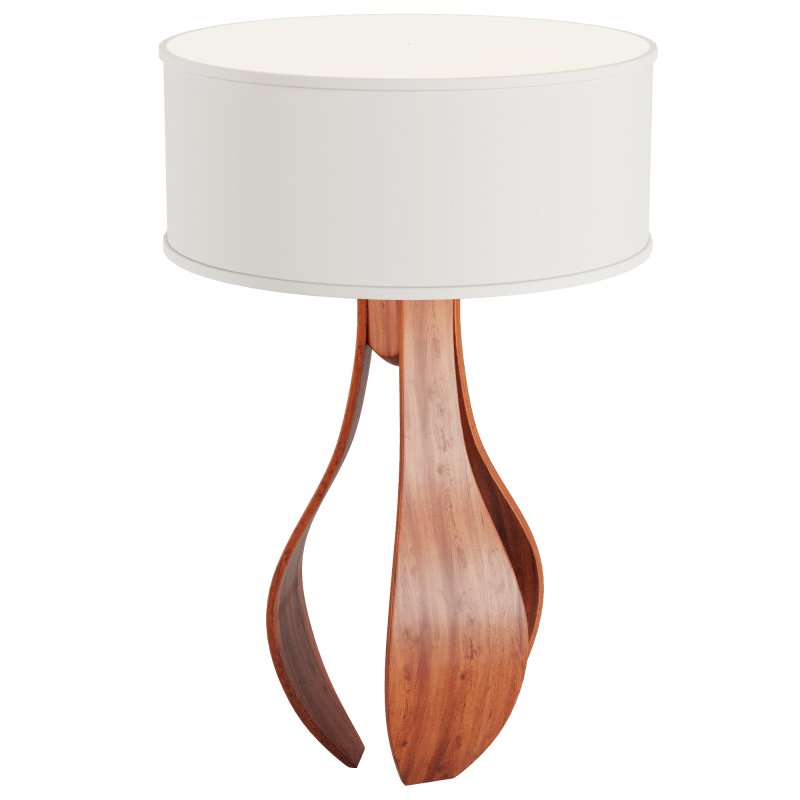 Chloe in Walnut Table Lamp Image 3