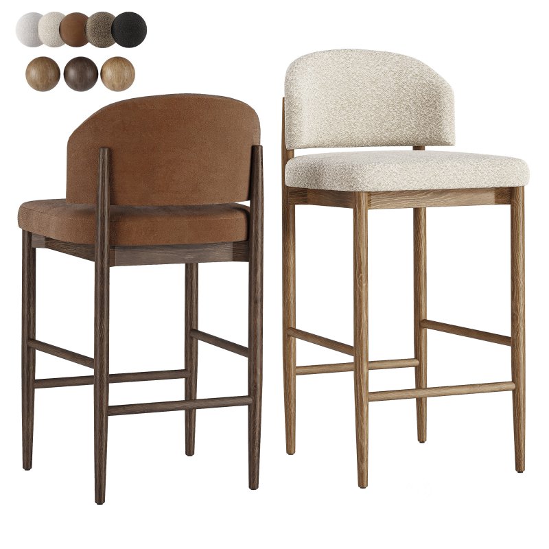 Eva Fabric Bar & Counter Stool-RH Image 1