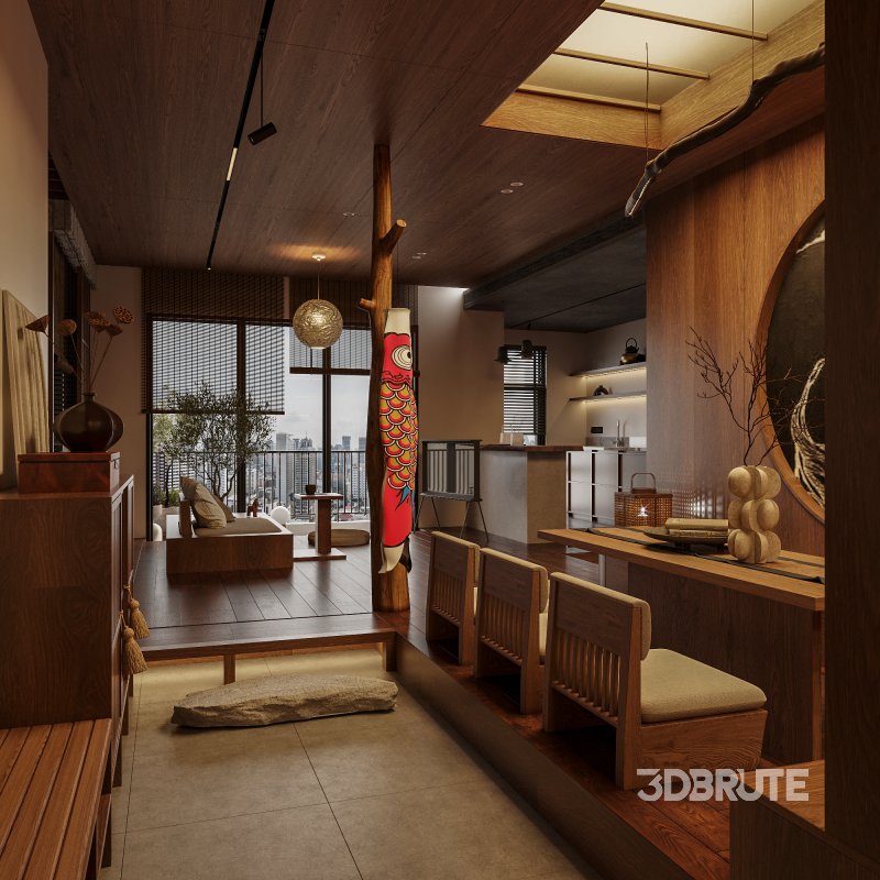 Japanese Living Room Dining Room Bedroom Image 22