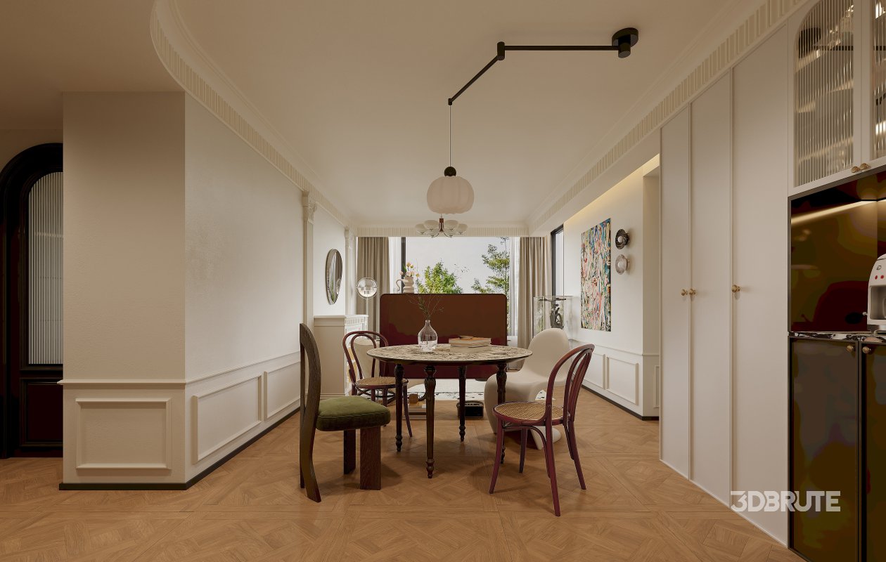 Luxurious living room and dining room Image 1