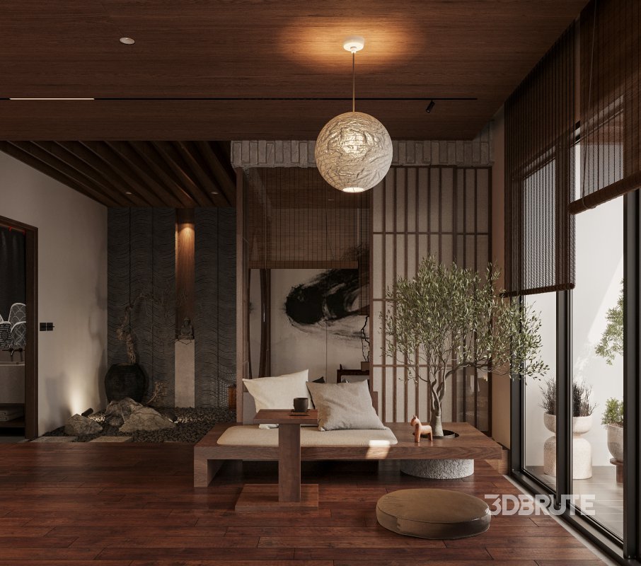 Japanese Living Room Dining Room Bedroom Image 8