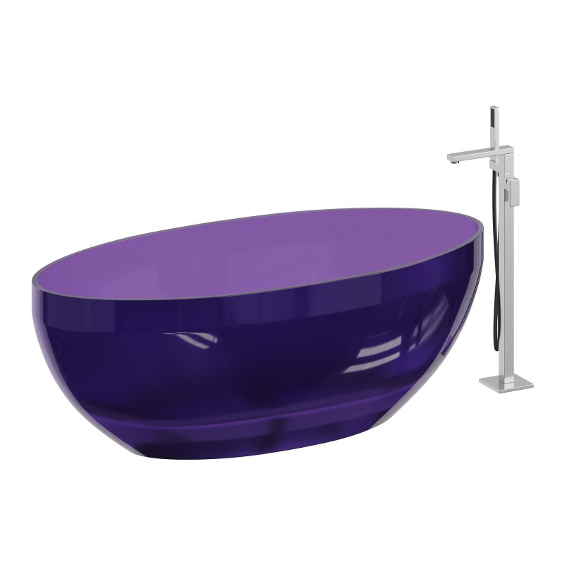 ABBER Kristall AT9702Amethyst washbasin Image 2