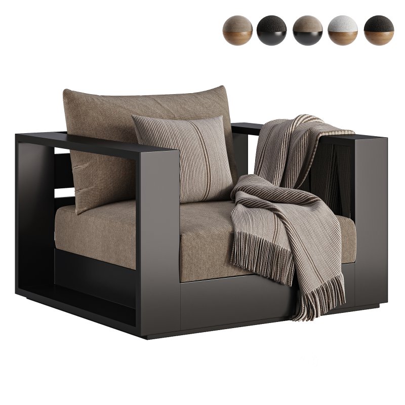 Hayman Teak Swivel Lounge Chair-Harbour Image 1