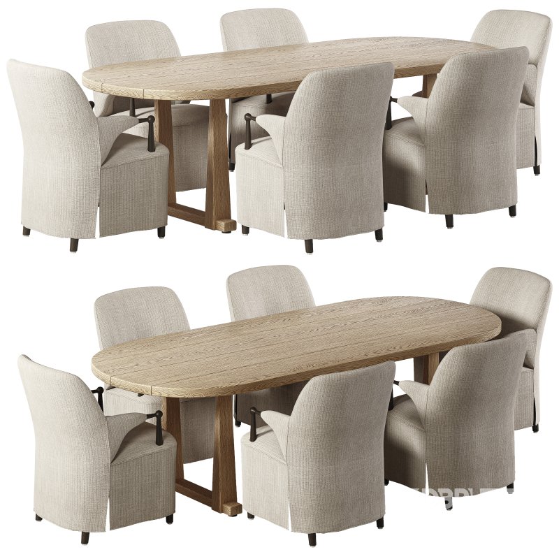 Brently Chair & Ayla Dining Table-Fourhands Image 2