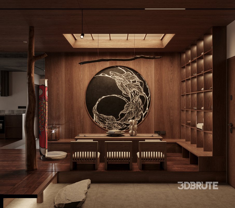 Japanese Living Room Dining Room Bedroom Image 3