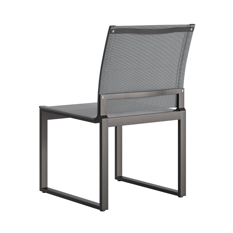 Hayman Teak and Aluminum Armless Dining Chair-Harbour Image 2