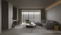 Modern living room and dining room interior scene - Thumbnail 1