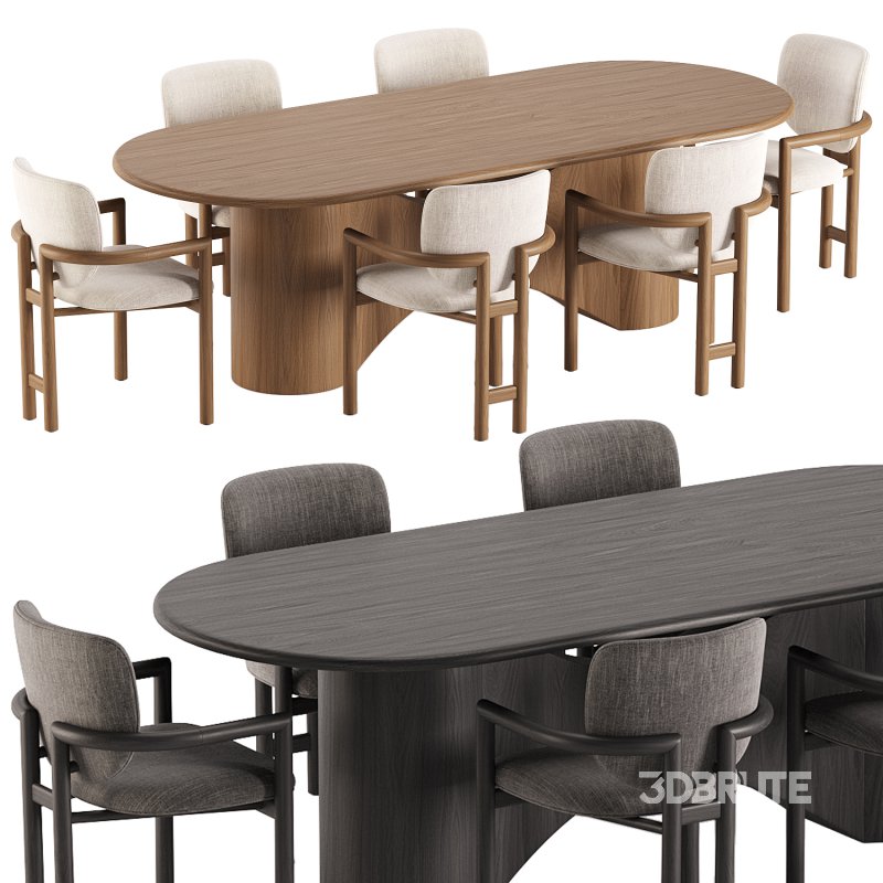 Madeira Chair and Olexey Oval Table Image 5