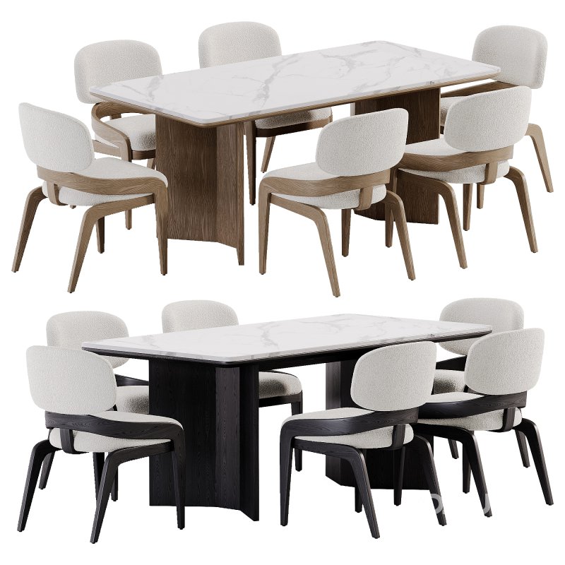 : Scandinavian Dining Set Image 2