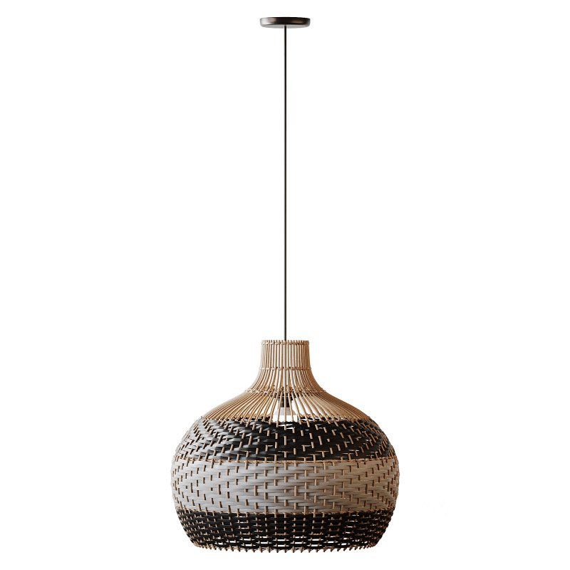 Lampshade Rattan Pendant Light Image 2