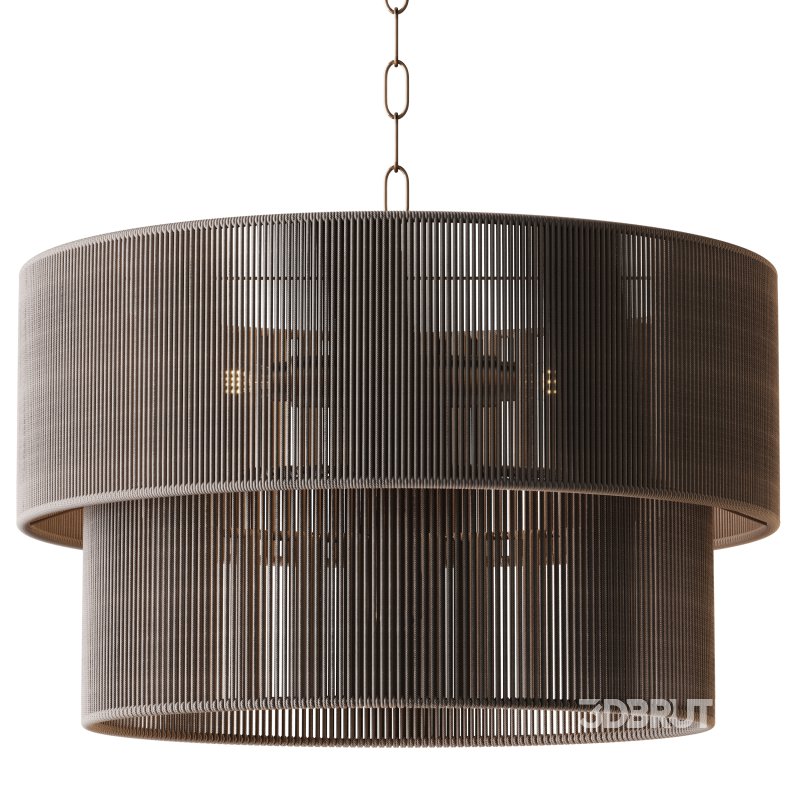 5-Lights Hand-Woven Rattan Pendant Light Image 5