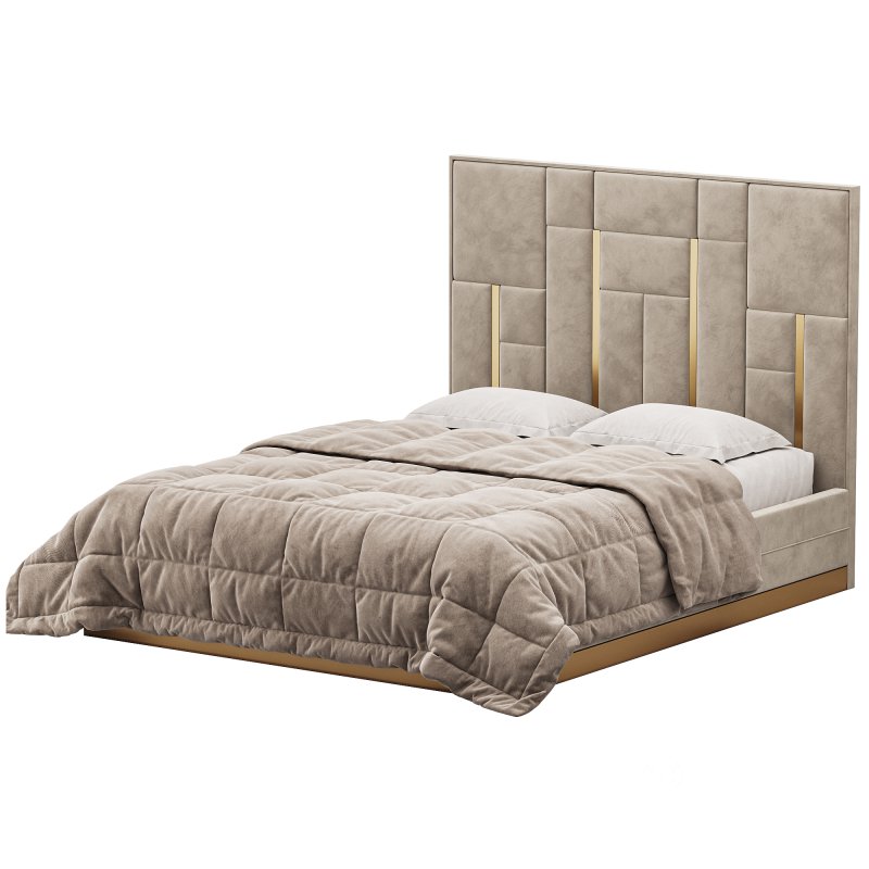 White And Gold BED Image 1