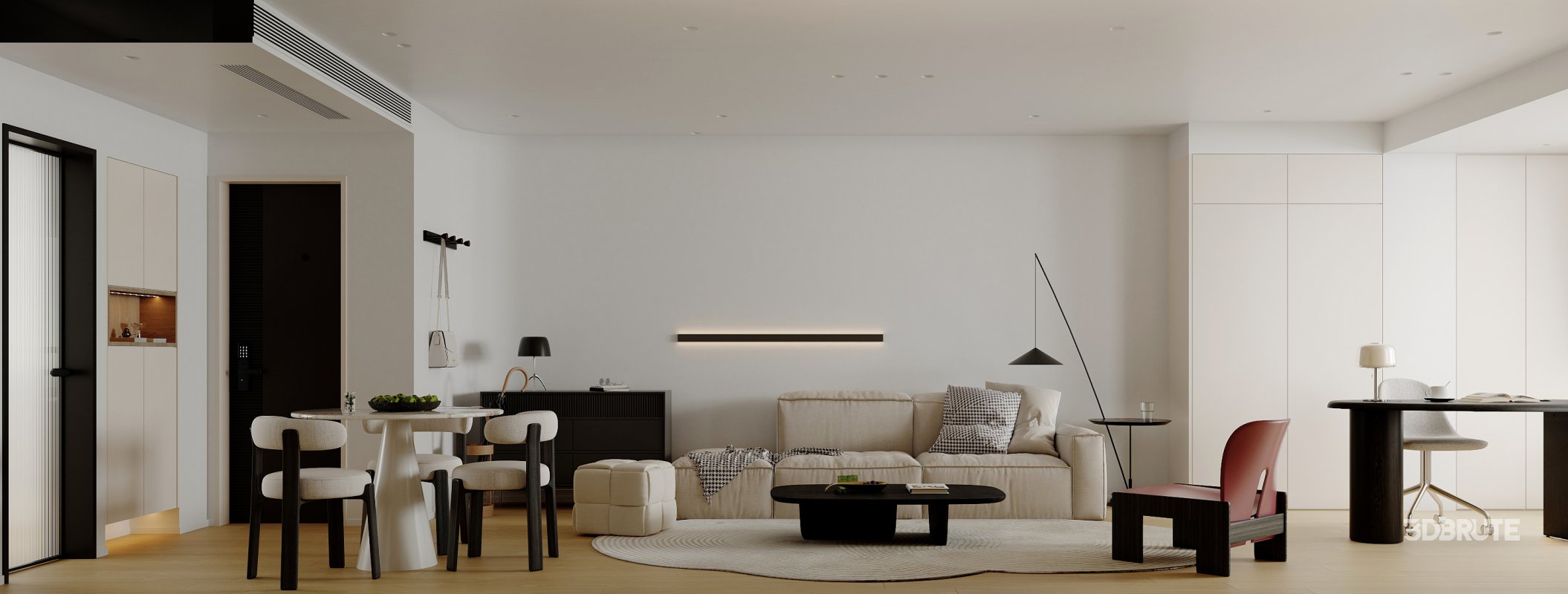 living room dining room bedroom Image 5