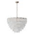 Round pendant chandelier made of ribbed glass light - Thumbnail 3