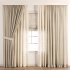 Triple Layer Natural Linen Curtain Set - Thumbnail 4