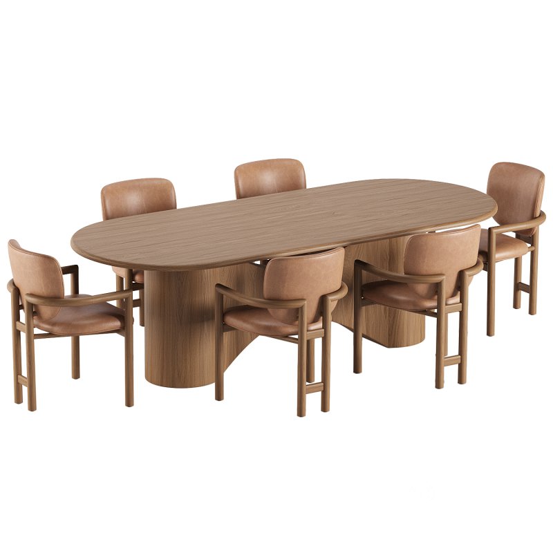 Madeira Chair and Olexey Oval Table Image 2