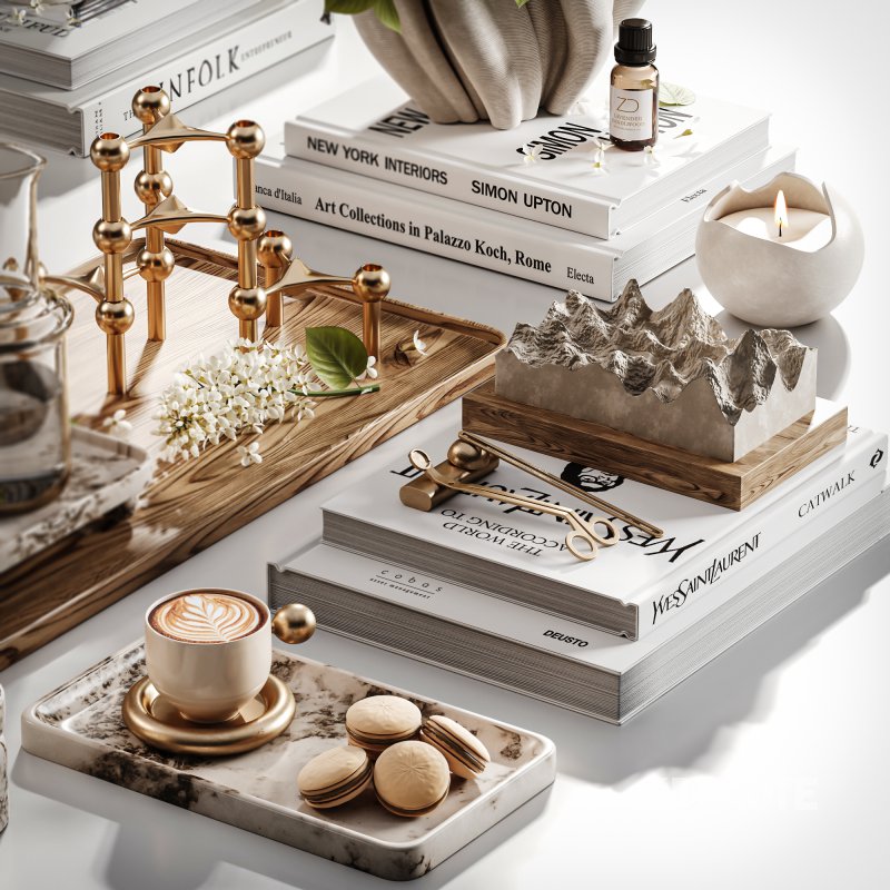 White Lilac and Pear Tabletop Image 2