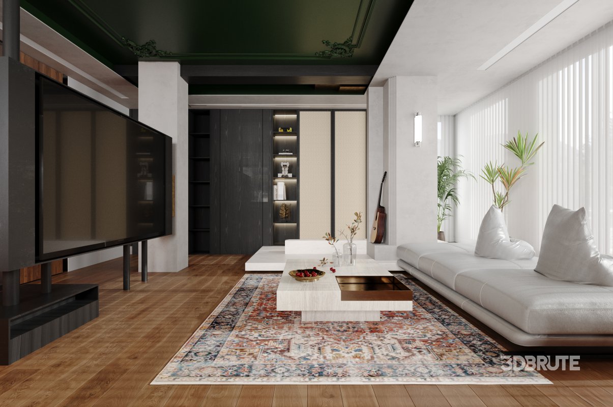 Luxurious living room and dining room kitchen Image 4