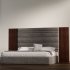 Luxury Upholstered Bed with Wood Accent Panels - Thumbnail 4