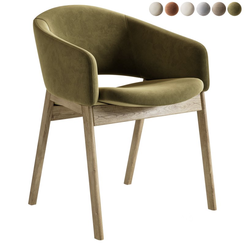 Isa Fabric Dining Arm Chair Image 5