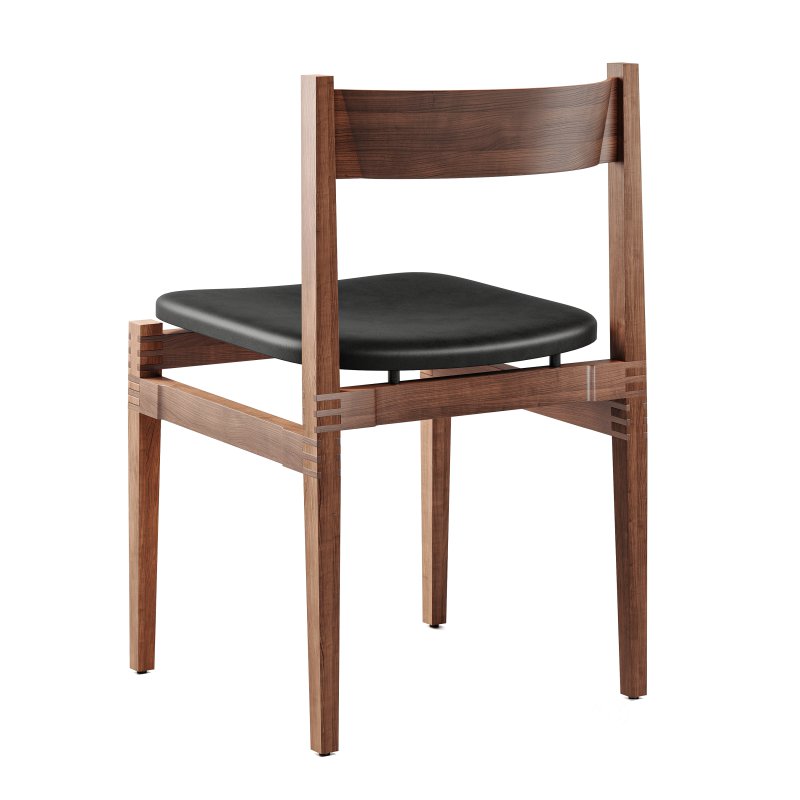 AMBROGIO BLACK LEATHER DINING CHAIR-CB2 Image 2