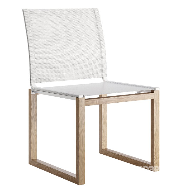 Hayman Teak and Aluminum Armless Dining Chair & Table-harbour Image 4