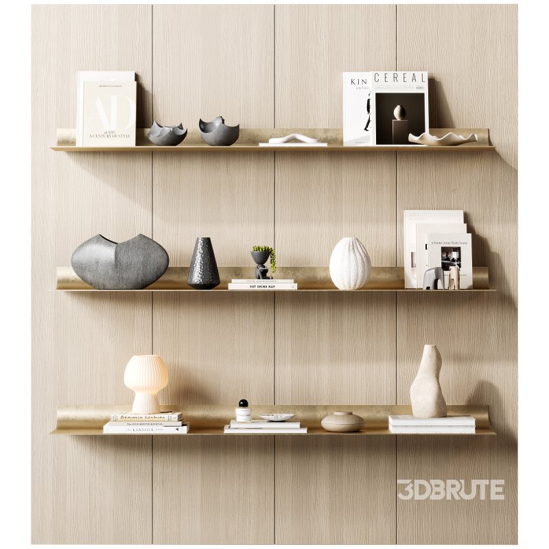wooden shelving decor set 5 Image 10
