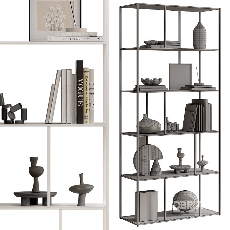 wooden Rack with decor 4 Image 5