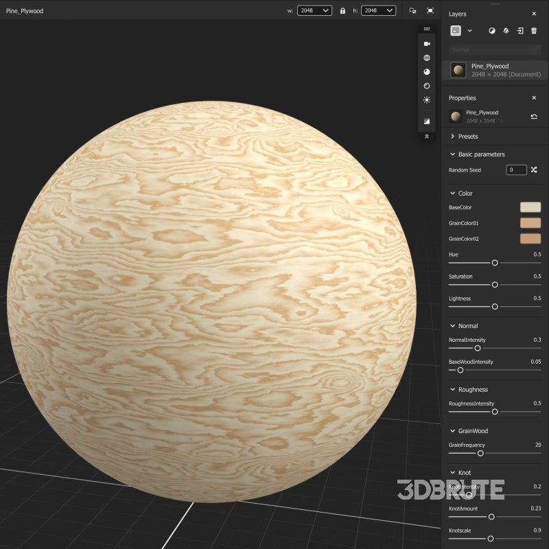 Unlimited Pine Plywood – Seamless Procedural Material Image 5