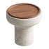Tivoli Side Table in travertine and walnut by Ivan Colominas - Thumbnail 2