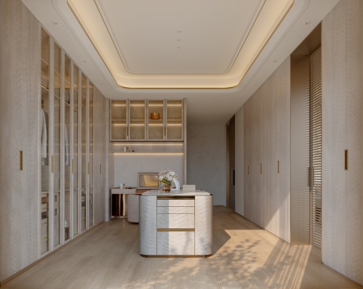 dressing and bathroom