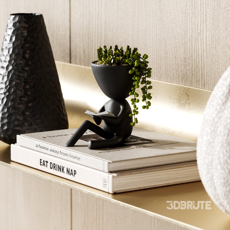 wooden shelving decor set 5 Image 9