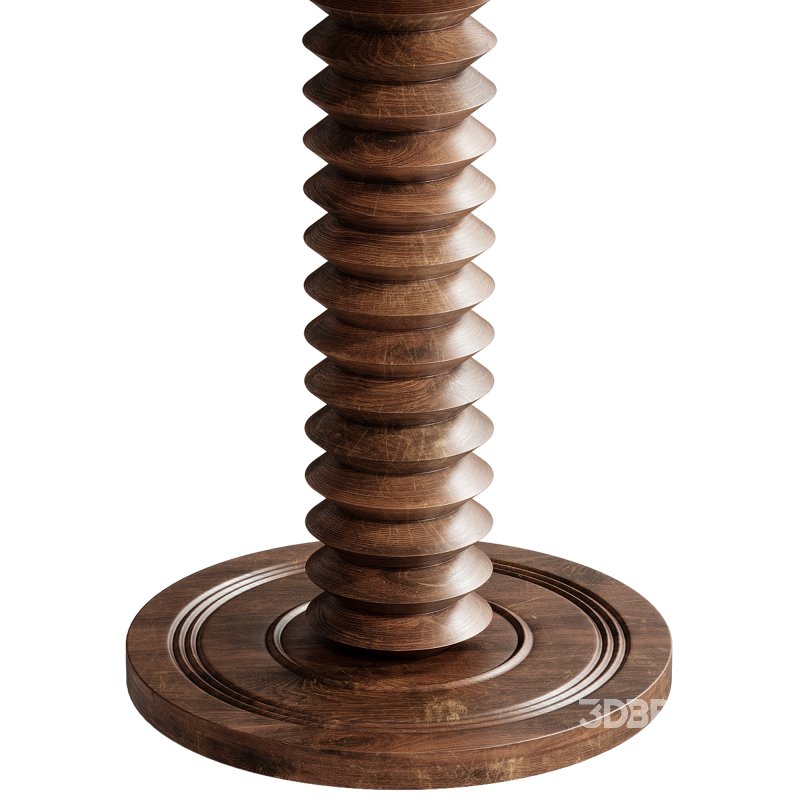 French Wood Side Table by Charles Dudouyt Image 4