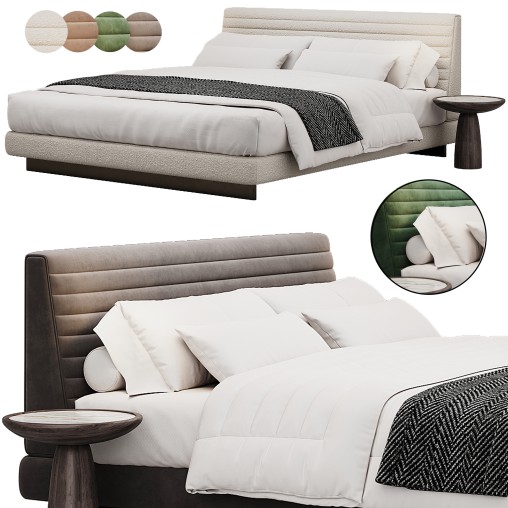 Roger Double Bed By Minotti