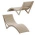 Taupe Farrah 28” Outdoor Chaise Lounge - Thumbnail 1