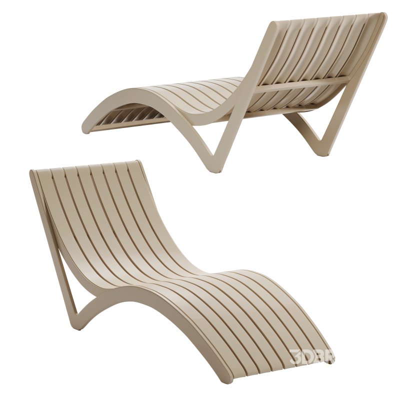 Taupe Farrah 28” Outdoor Chaise Lounge Image 1