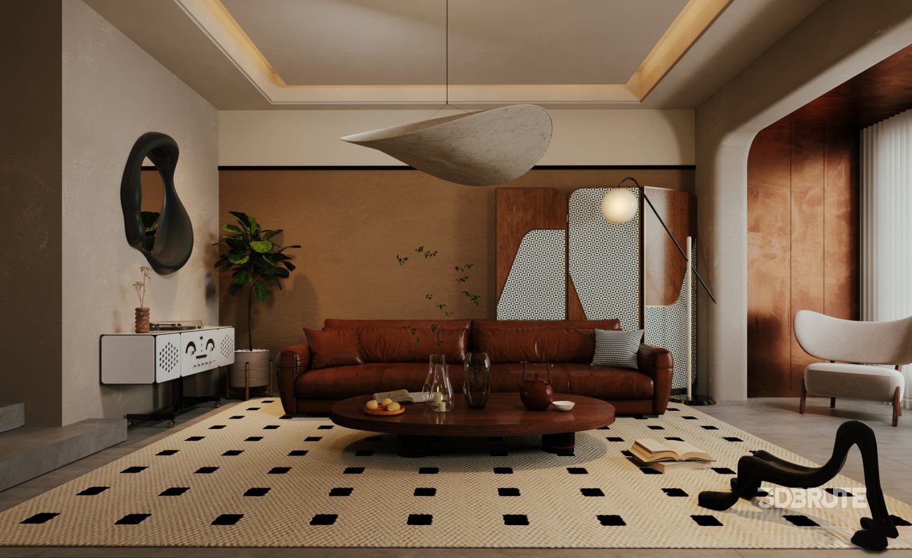 Luxurious living room and dining room kitchen Image 3