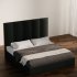 Contemporary Upholstered Bed with Tall Panel Headboard - Thumbnail 2