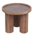 Round Walnut Wood Coffee Table - Thumbnail 2
