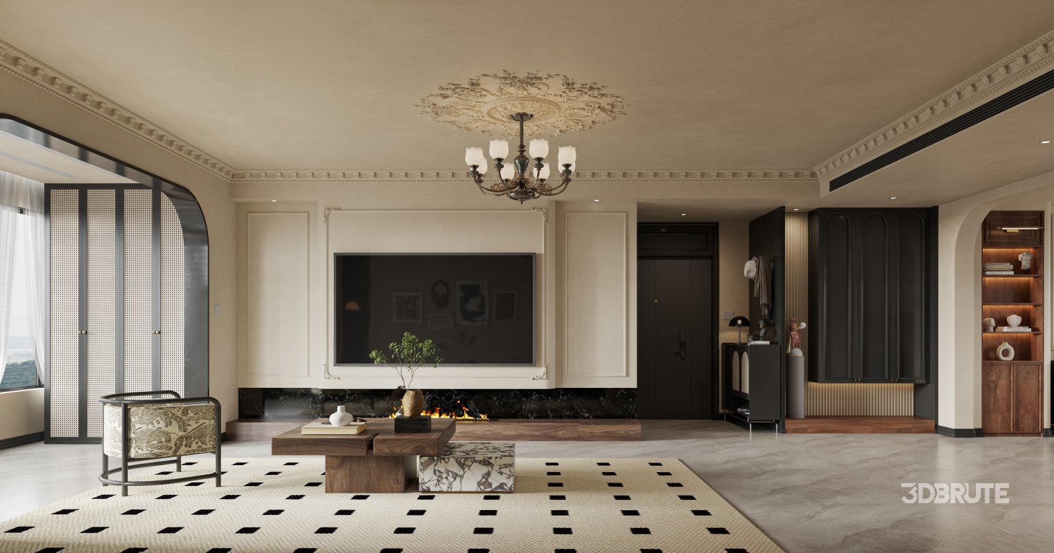 Luxurious living room and dining room kitchen Image 4