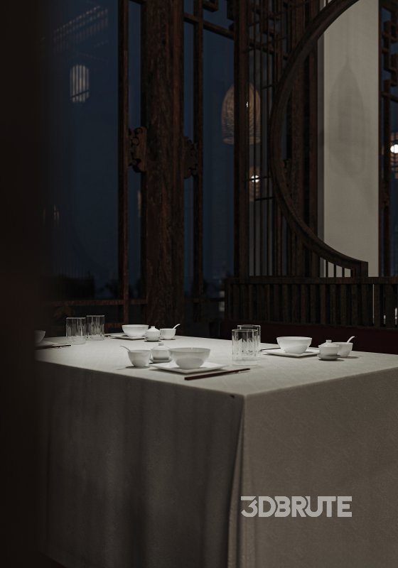 Night Chinese restaurant Image 6