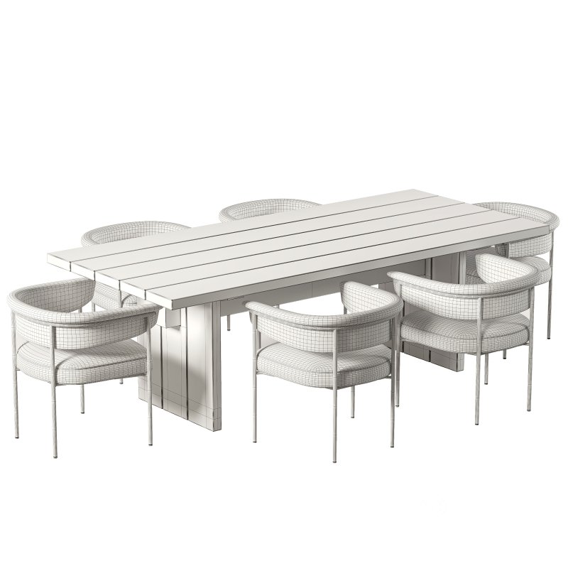 Carrie Outdoor Dining Chair and Brandy Dining Table-Fourhands Image 5